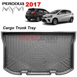 PERODUA MYVI 2017 - 2018 ORIGINAL ABS Rubber Anti Non Slip Rear Trunk Boot Cargo Tray Made in Malaysia