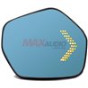 (MOST CARS) Anti Glare Blue Side Rearview Mirror with LED Turn Signal Indicator Arrow Light (Pair)