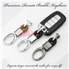 Premium PU Braided Leather Rope Zinc Alloy Fashion Styling Car Vehicle Remote Waist Hanging Buckle Keychain Keyring Holder