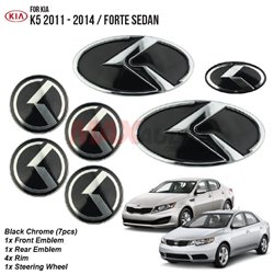 ORIGINAL KIA FORTE Sedan, OPTIMA K5 2011 - 2014 7 Pcs 3D K-Logo Emblem Badge Made in Korea