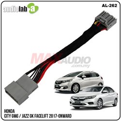 HONDA CITY GM6 / JAZZ GK Facelift 2017 - 2018 AUDIOLAB Bypass Cable Video In Motion TV Free Plug and Play Socket Cable [AL-262]