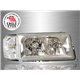 MERCEDES BENZ W201 C-Class 1982 - 1993 EAGLE EYES Chrome Housing Crystal Head Lamp with Corner Lamp [HL-021-BENZ]