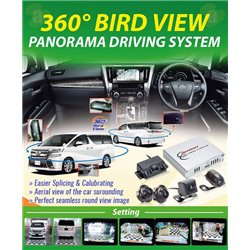 TOYOTA ALPHARD VELLFIRE ANH30 2015 - 2018 Full HD 720P Panorama Driving System 360° Degree Surrounding Bird View Camera Kit