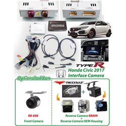 HONDA CIVIC FK8 TYPE-R 2016 - 2018 Plug and Play Front and Rear View Camera Kit [RB-898 + RB-899 + Rear Camera Housing]