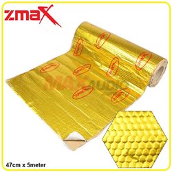 LIMITED EDITION ZMAX JAPAN Gold Edition 1 Roll Aluminum with White Rubberized Bitumen Insulation Sound Proof (47cm x 5meter)