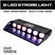 6 LED Car/Truck/Police Emergency Warning Strobe Light with Cigarette Lighter Power Adapter and Suction Cup (White White)