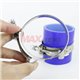SAMCO SPORT Blue 3 Layer Silicone Straight Coupler Hose Tube with ZAP Stainless Steel Ring Adapter Hose Clamp (2.5inch)