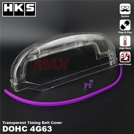 MITSUBISHI EVO 1 2 3 4G63 DOHC HKS HKS Anti Crack High Heat Plug And Play Transparent Timing Belt Cover