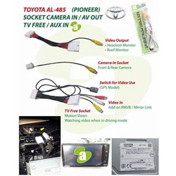 TOYOTA ALTIS 2014 - 2018 5 In 1 TV Free/ GPS Mode/ AV Out/ Aux In & Camera In Plug & Play Socket (For PIONEER PLAYER) (AL-485)