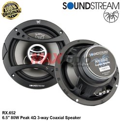 SOUNDSTREAM RX.652 6.5" 80W Peak 3-way Coaxial Speaker