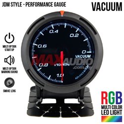 JDM Style Vacuum 2.5" RGB Multi-color LED Smoke Lens Racing Performance Gauge Meter