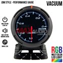 JDM Style Vacuum 2.5" RGB Multi-color LED Smoke Lens Racing Performance Gauge Meter