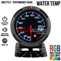 JDM Style Water Temperature 2.5" RGB Multi-color LED Smoke Lens Racing Performance Gauge Meter