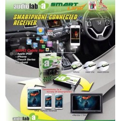 [APPLE IPHONE 4S/ IPAD 2 3 4 Mini] AUDIOLAB In-Car Double Din, Head Rest, Roof Monitor Smart Phone Mirror Smart Link Technology