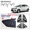 PERODUA MYVI 2018 ABS Rear Side Triangle Window Panel Glass Protector Cover (4pcs)