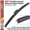 SKY Multifunctional Universal Aerodynamic Hybrid Silicone Wiper Blade Korea Quality [1 Pair]