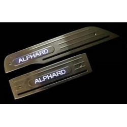 TOYOTA ALPHARD ANH20 2008~2013 Stainless Steel LED Door Side Sill Step Plate Made In Taiwan