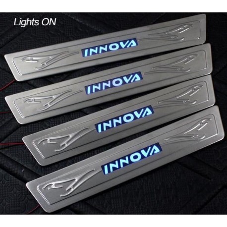 TOYOTA INNOVA 2008 ~ 2013 Stainless Steel LED Door Side Sill Step Plate Made In Taiwan