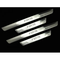 KIA FORTE Stainless Steel LED Door Side Sill Step Plate Made In Taiwan