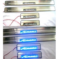 NISSAN ALMERA Stainless Steel LED Door Side Sill Step Plate Made In Taiwan