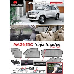 TOYOTA FORTUNER 2004 - 2014 NINJA SHADES UV Proof Custom Fit Car Door Window Magnetic Sun Shades (7pcs)