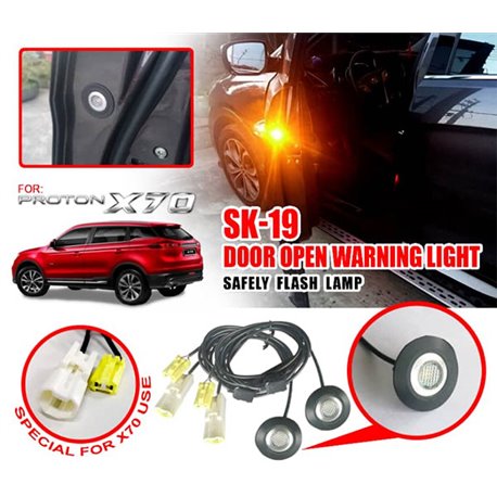 PROTON X70 Special Edition OEM Plug And Play Door Open Warning Safety Flash Lights (2pcs)