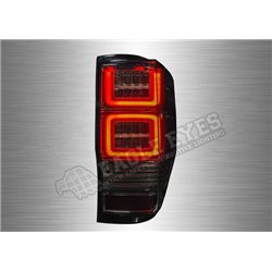 FORD RANGER T6/T7 2011 - 2019 Full Smoke Lens LED Light Bar Tail Lamp with Sequantial Signal (Pair) [TL-310-SQ]