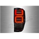 FORD RANGER T6/T7 2011 - 2019 Full Smoke Lens LED Light Bar Tail Lamp with Sequantial Signal (Pair) [TL-310-SQ]