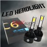 C6 Black Series 6500K High Intensity Car Vehicle Automotive LED Head Light Bulb Conversion Kit (Pair)