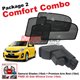 [Comfort Combo] PERODUA MYVI Lagi Best/ Icon (4pcs) SAMURAI SHADES + (1set) Premium Arm Rest with USB Extention