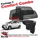 [Comfort Combo] PERODUA MYVI 2018 (4pcs) SAMURAI SHADES + (1set) Premium Arm Rest with USB Extention