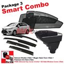 [Smart Combo] PROTON PERSONA 2016 (4pcs) SAMURAI SHADES + (1set) Premium Arm Rest + (1set) MUGEN Style Door Visor