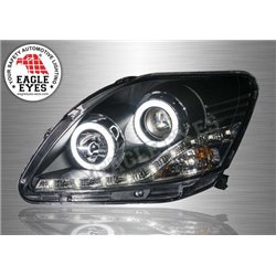 TOYOTA VIOS 2007 - 2012 EAGLE EYES Extreme LED Light Ring Starline DRL Projector Head Lamp (Pair) [HL-123-2]