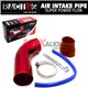 Universal Car Automobile Racing Air Intake Filter Alumimum Pipe Power Flow Kit Red