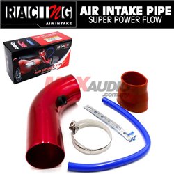 Universal Car Automobile Racing Air Intake Filter Alumimum Pipe Power Flow Kit Red