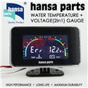 Universal Voltmeter HANSA PARTS Water Temperature + Voltage (2in1) Gauge meter Fit For Most 12V