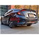 Honda Civic FC Rear Bumper lower garnish Carbon-Look Texture Chrome Rear Bumper Diffuser