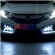 HONDA CIVIC FC 2016-2019 V3 Arrow Style Daytime Running Lamp Drl With Sequential Signal Light (Pair)