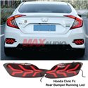 HONDA CIVIC FC 2016-2019 V3 Arrow Style Rear Bumper Reflector LED Light With Sequential Signal Light (Pair)