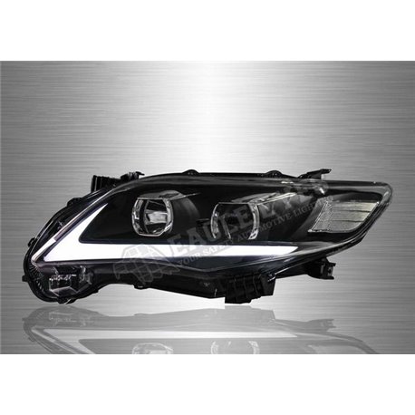 TOYOTA ALTIS E140/E150 2006 - 2011 Lexus Style LED Light Bar DRL Projector Head Lamp (Pair) [HL-249]