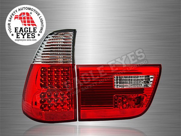 Buy BMW X5 2000 - 2005 EAGLE EYES Red Clear LED Tail Lamp (Pair