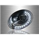 VOLKSWAGEN BEETLE 2011 - 2019 Pojector LED Clear/ Black Halogen Drl Head Lamp (Pair) [HL-157-1]