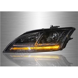 AUDI TT MK2 8J 2006 - 2014  LED DRL Projecter Head Lamp with Sequential Signal (Pair) [HL-234-SQ]