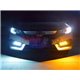 HONDA CIVIC FC 2016 - 2019 Mustang Style Daytime Running Light DRL Fog Lamp Cover with Sequential Signal (Black / Carbon Color)