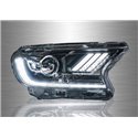 FORD RANGER T7 2011 - 2019 LED DRL Projector Head Lamp with Sequential Signal (Pair) [HL-213]