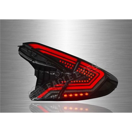 TOYOTA C- HR 2017 - 2019 Black & Smoke Lens LED Tail Lamp with Sequential Signal 17-19 (Pair) [TL-315]