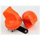 BOSCH Evolution Fanfare Universal Fit All Car Vehicle Bright Orange Color 12V 410Hz/510Hz Twin Horn Set (Pair)
