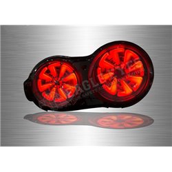 NISSAN SKYLINE GTR R35 2007 - 2019 Chrome / Smoke Lens LED Tail Lamp with Sequential Signal (Pair) [TL-304-3]