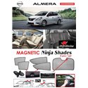 NISSAN ALMERA  N17 2011 - 2019 NINJA SHADES UV Proof Custom Fit Car Door Window Magnetic Sun Shades (5pcs)