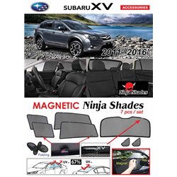 SUBARU XV 2011 - 2016 NINJA SHADES UV Proof Custom Fit Car Door Window Magnetic Sun Shades (7pcs)